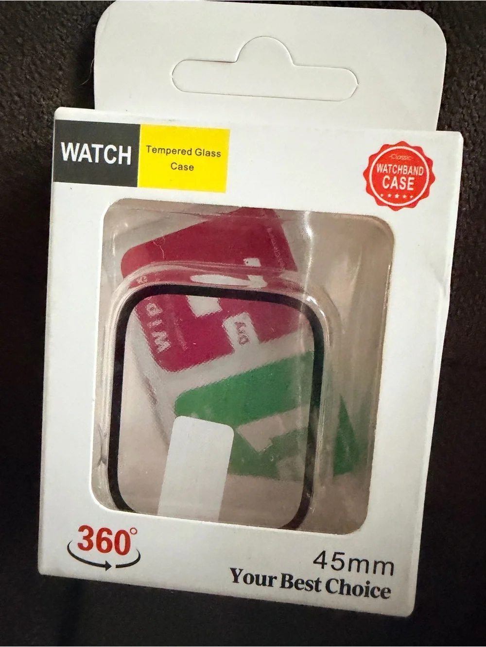 Tempered Glass 45mm Apple Watch Case - Clear
